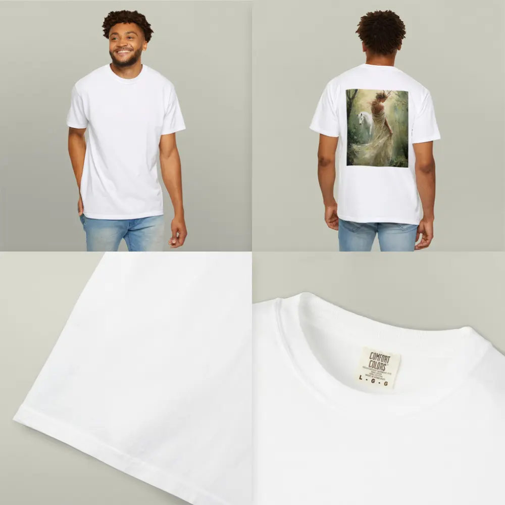Forest Goddess White Horse Mystical Fantasy Art – T-Shirts