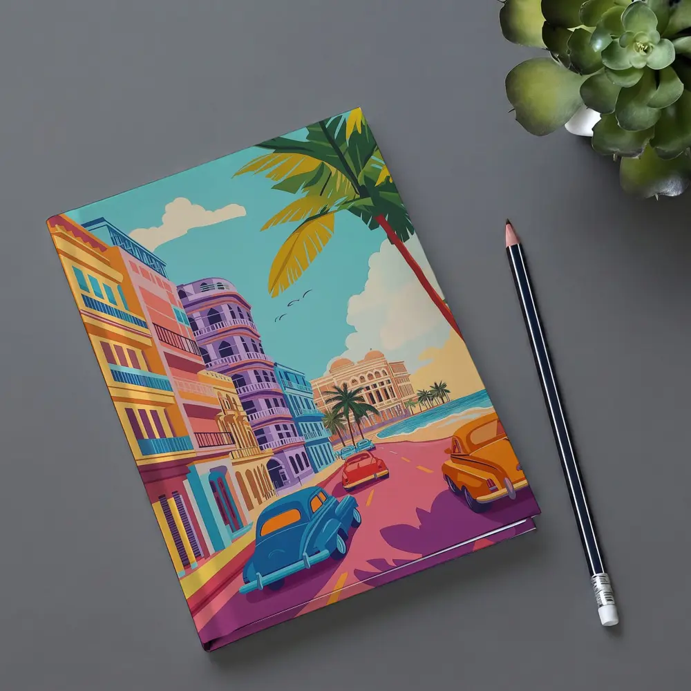 Havana Cuba Street Classic Cars Colorful – Notebooks