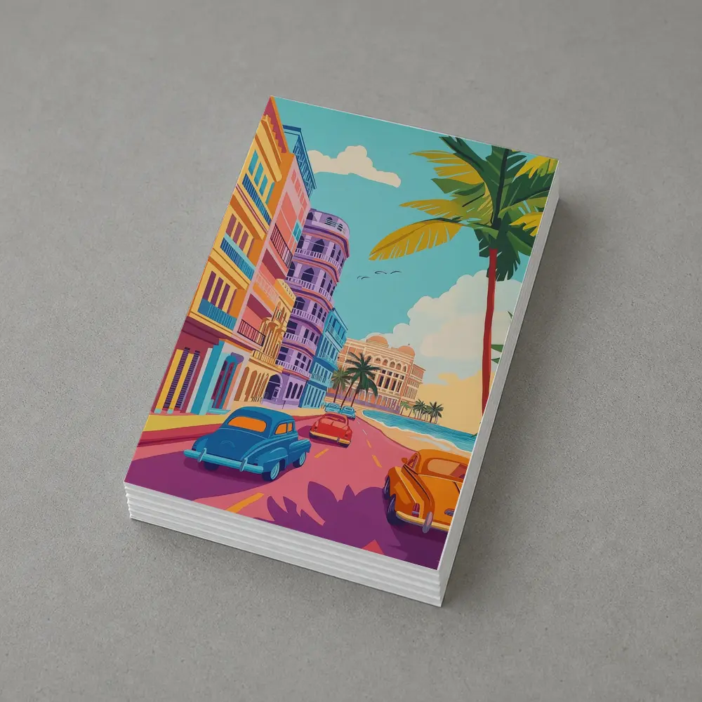 Havana Cuba Street Classic Cars Colorful – Postcards