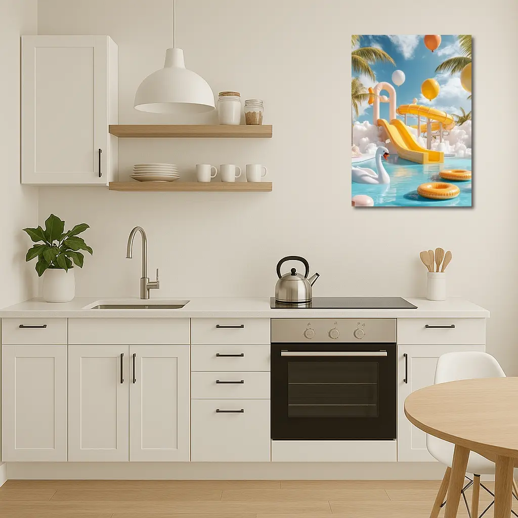 Tropical Water Park Pool Summer Fun – Wall Art