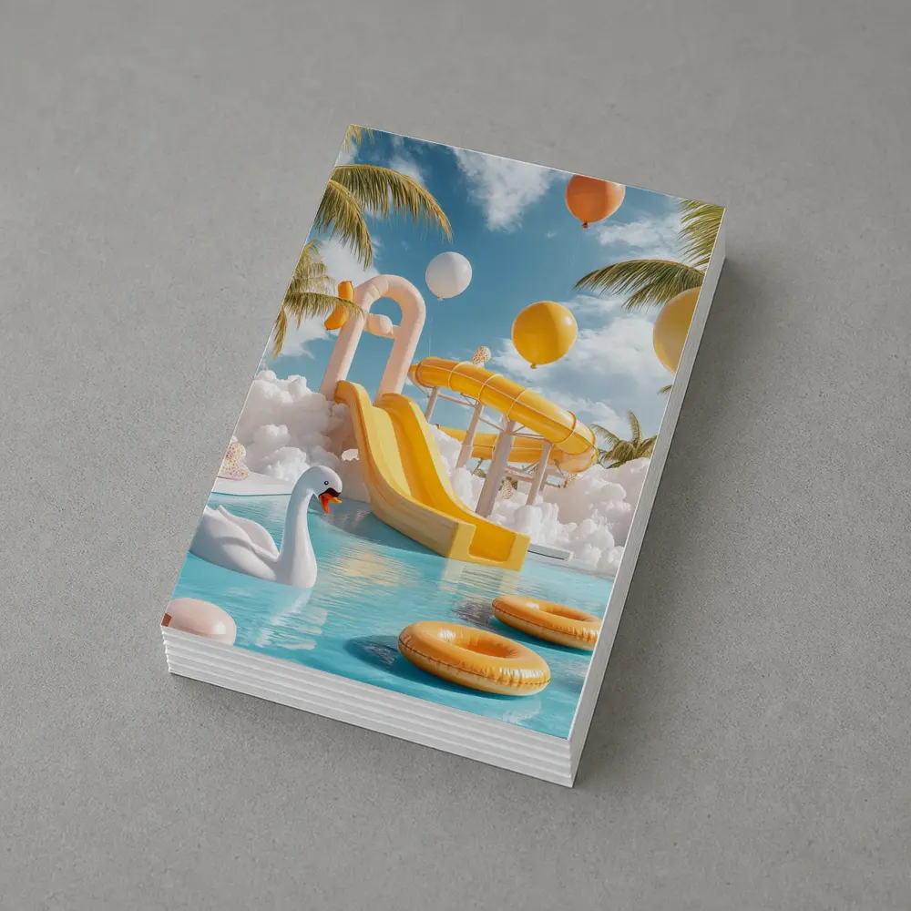 Tropical Water Park Pool Summer Fun – Postcards