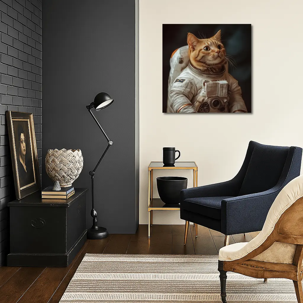 Orange Tabby Cat Astronaut Space Suit – Wall Art