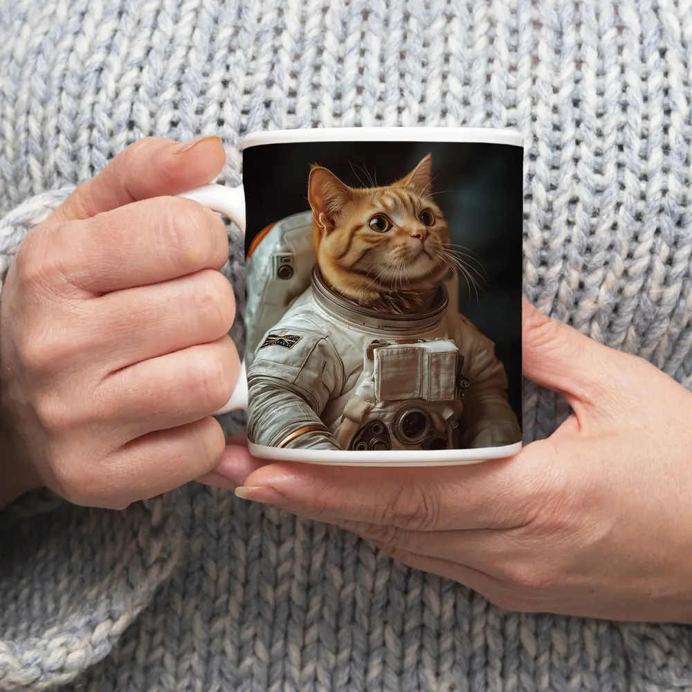 Orange Tabby Cat Astronaut Space Suit – Mugs