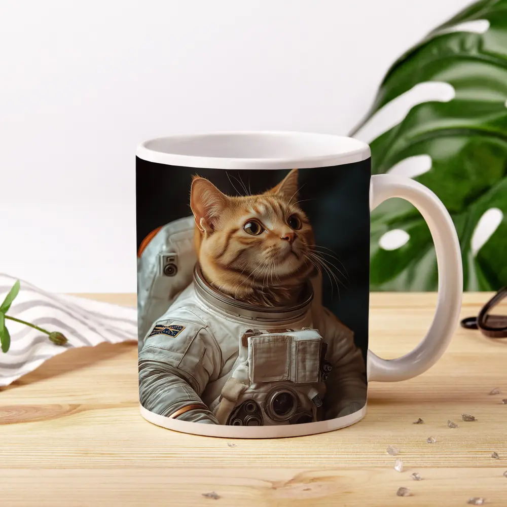 Orange Tabby Cat Astronaut Space Suit – Mugs