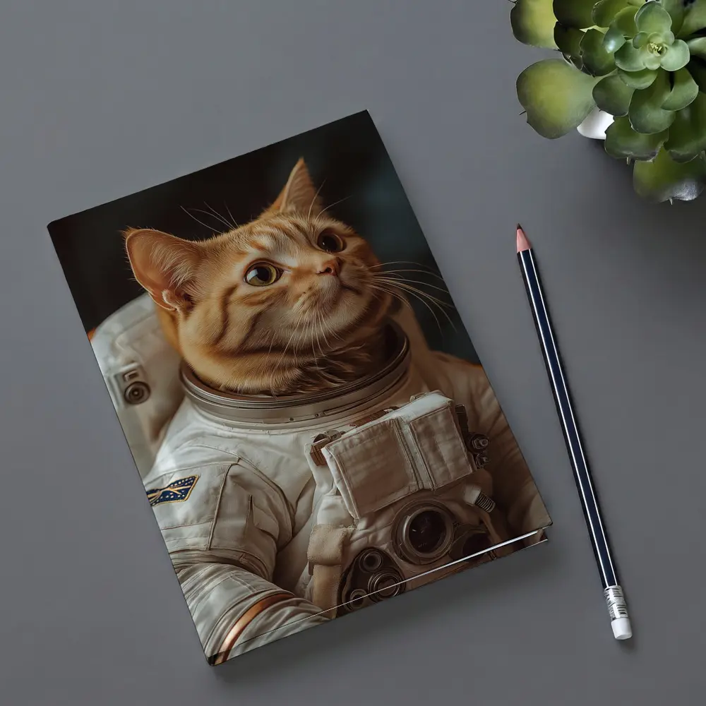 Orange Tabby Cat Astronaut Space Suit – Notebooks