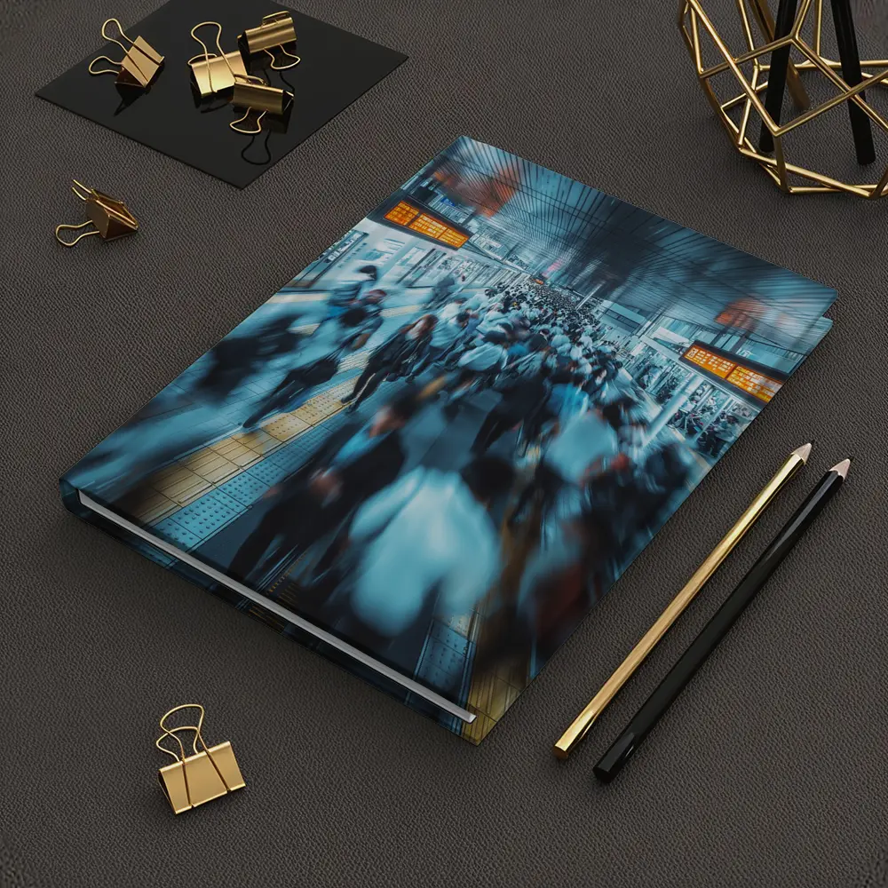Busy Train Station Platform Rush Hour Crowd – Notebooks