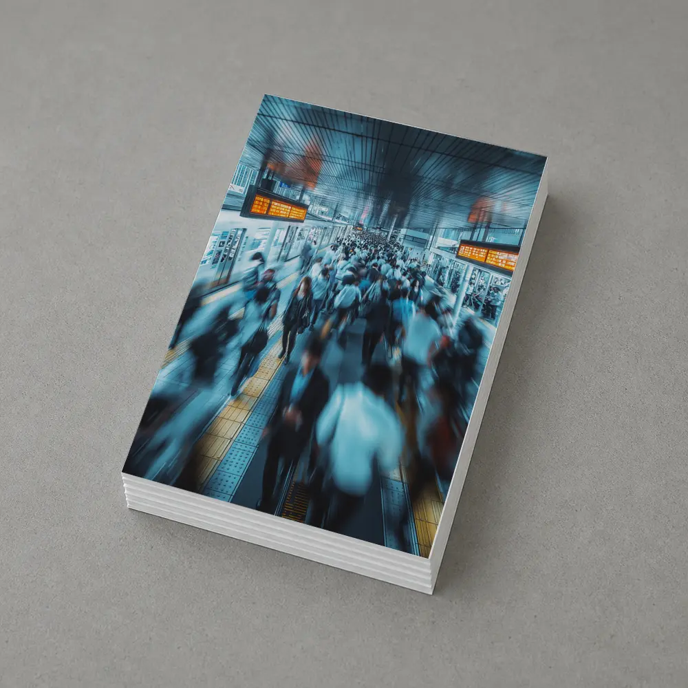 Busy Train Station Platform Rush Hour Crowd – Postcards