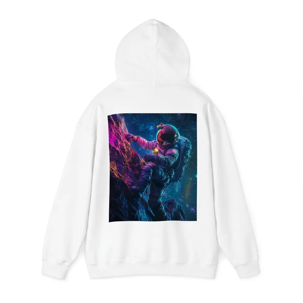 Astronaut Climbing Rocky Cliff Starry Space – Hoodies