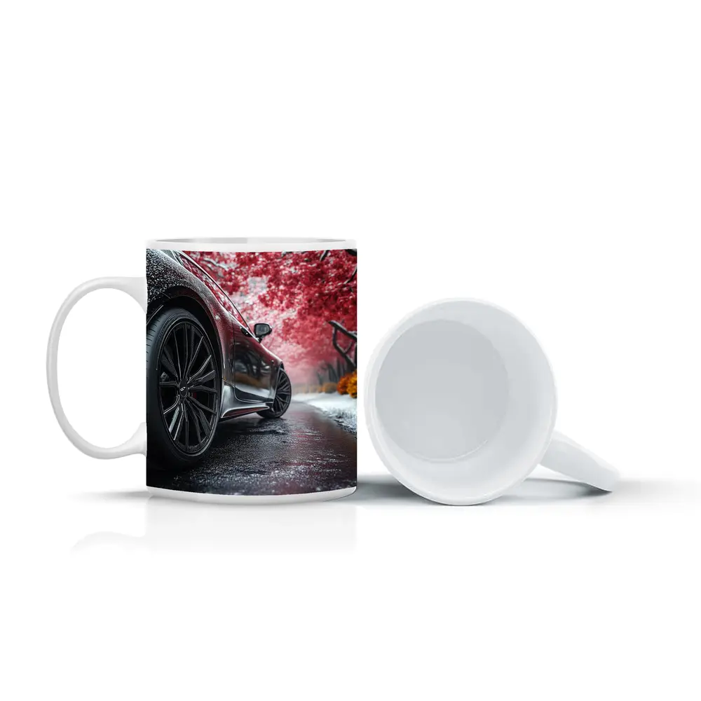 Bentley Continental GT Dark Road Winter Trees – Mugs