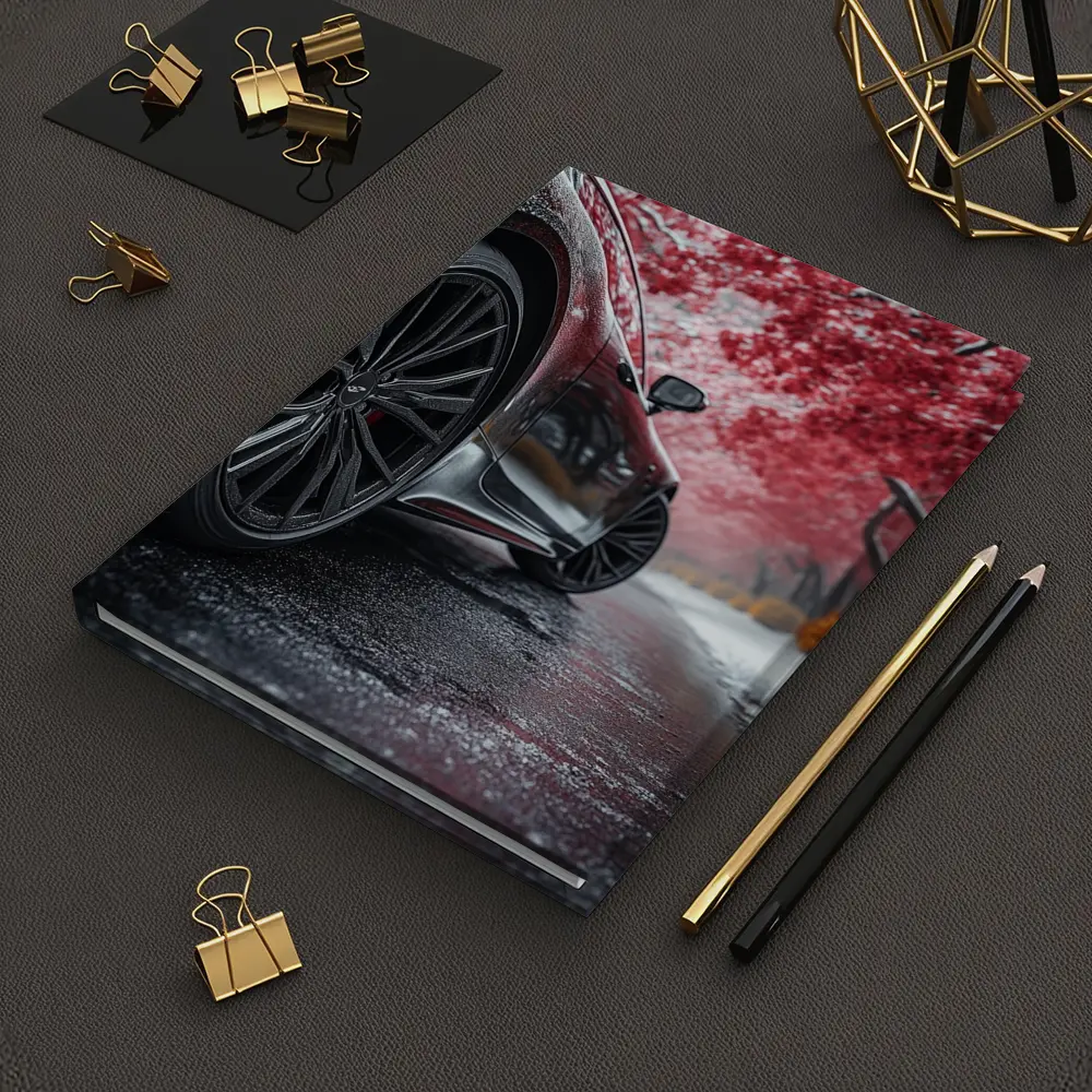 Bentley Continental GT Dark Road Winter Trees – Notebooks