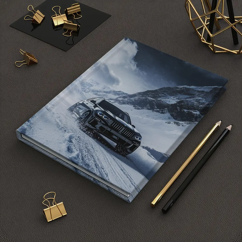 BMW X5 Driving Through Snowy Mountain Pass – Notebooks