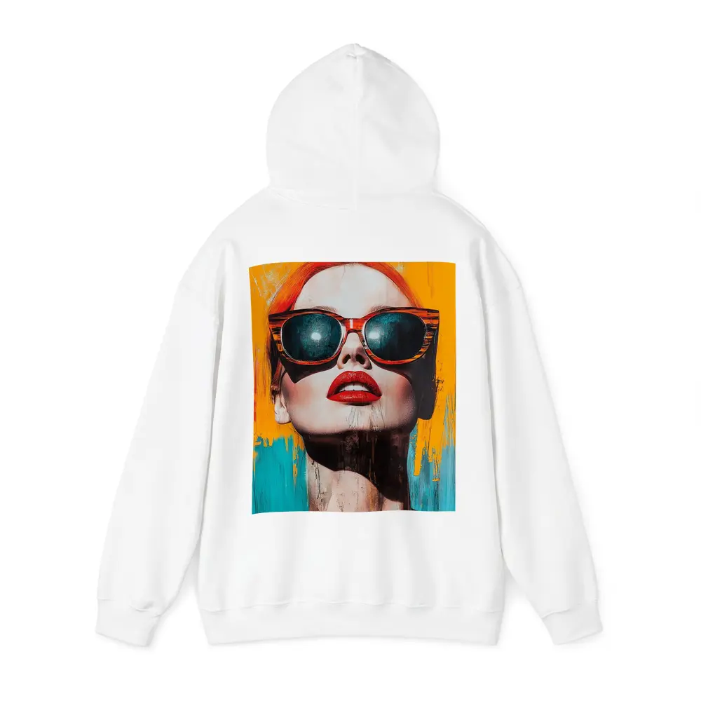 Red Hair Woman Sunglasses Pop Art Yellow – Hoodies