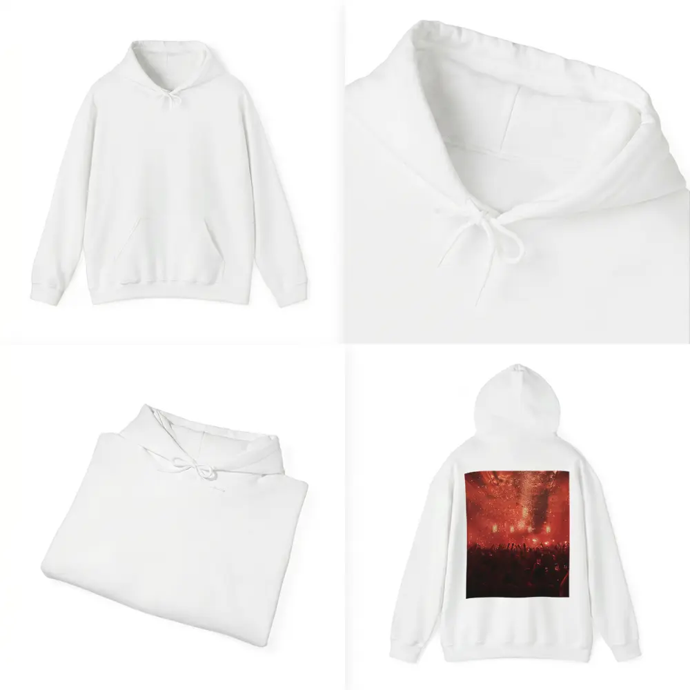 Red Concert Hall Crowd Confetti Celebration – Hoodies