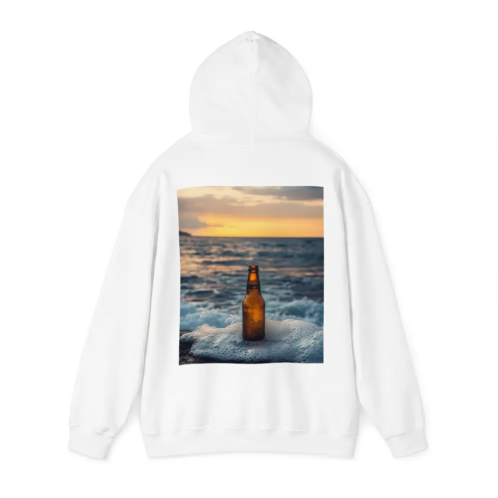 Cold Beer Bottle Ocean Sunset Waves – Hoodies