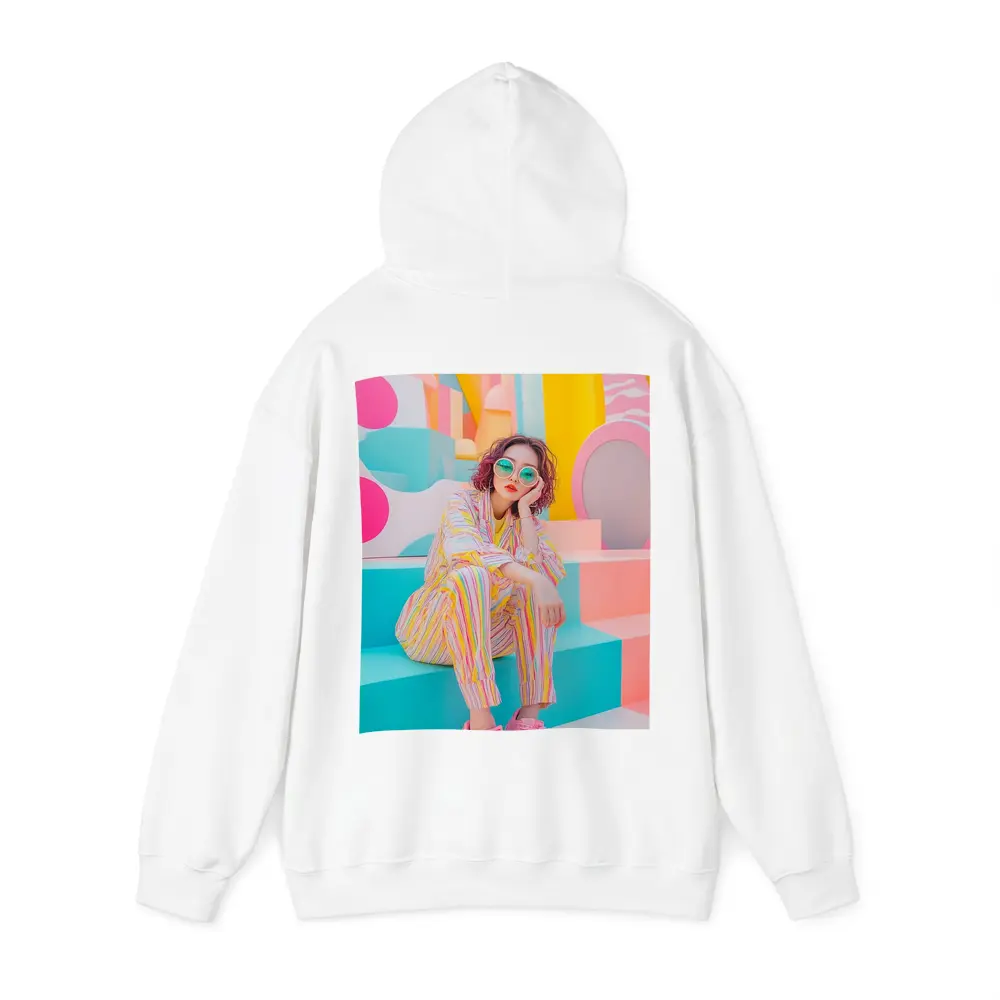 Pastel Fashion Girl Colorful Pop Art Background – Hoodies