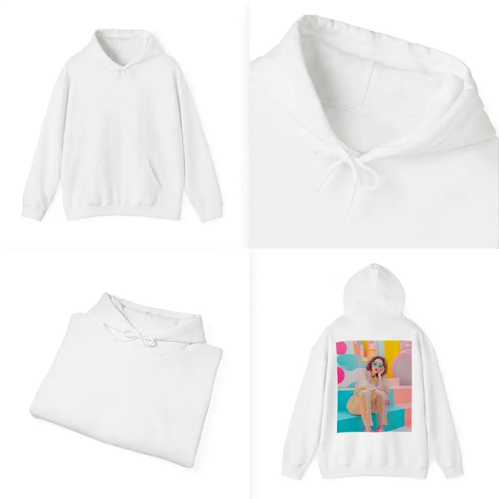 Pastel Fashion Girl Colorful Pop Art Background – Hoodies
