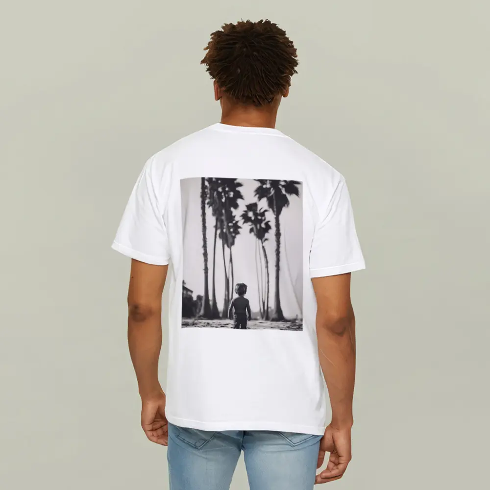 Boy Walking on Beach Among Palm Trees – T-Shirts