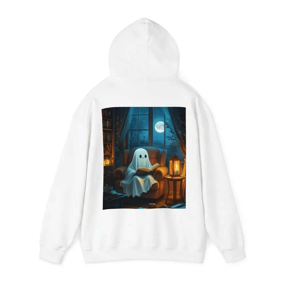 Cute Ghost Reading Book Cozy Night – Hoodies