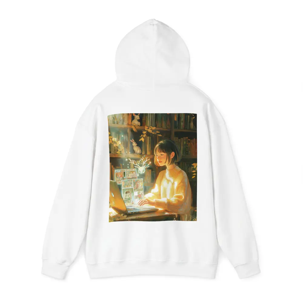 Anime Girl Reading Books Magical Forest – Hoodies