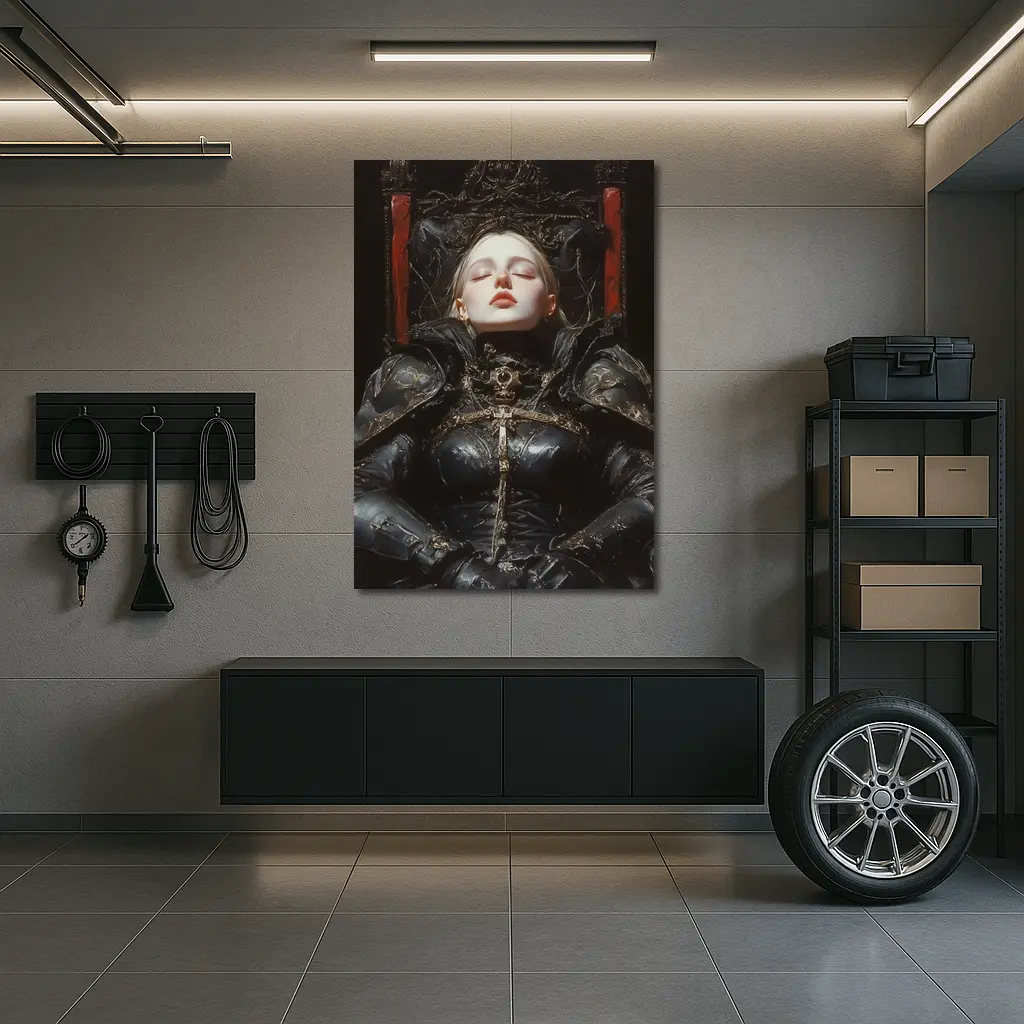 Dark Queen Armor Throne Fantasy Art – Wall Art