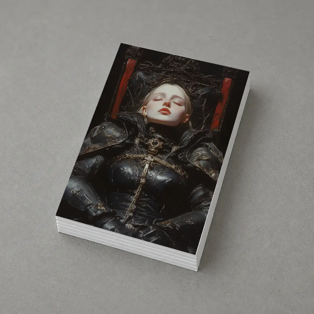 Dark Queen Armor Throne Fantasy Art – Postcards
