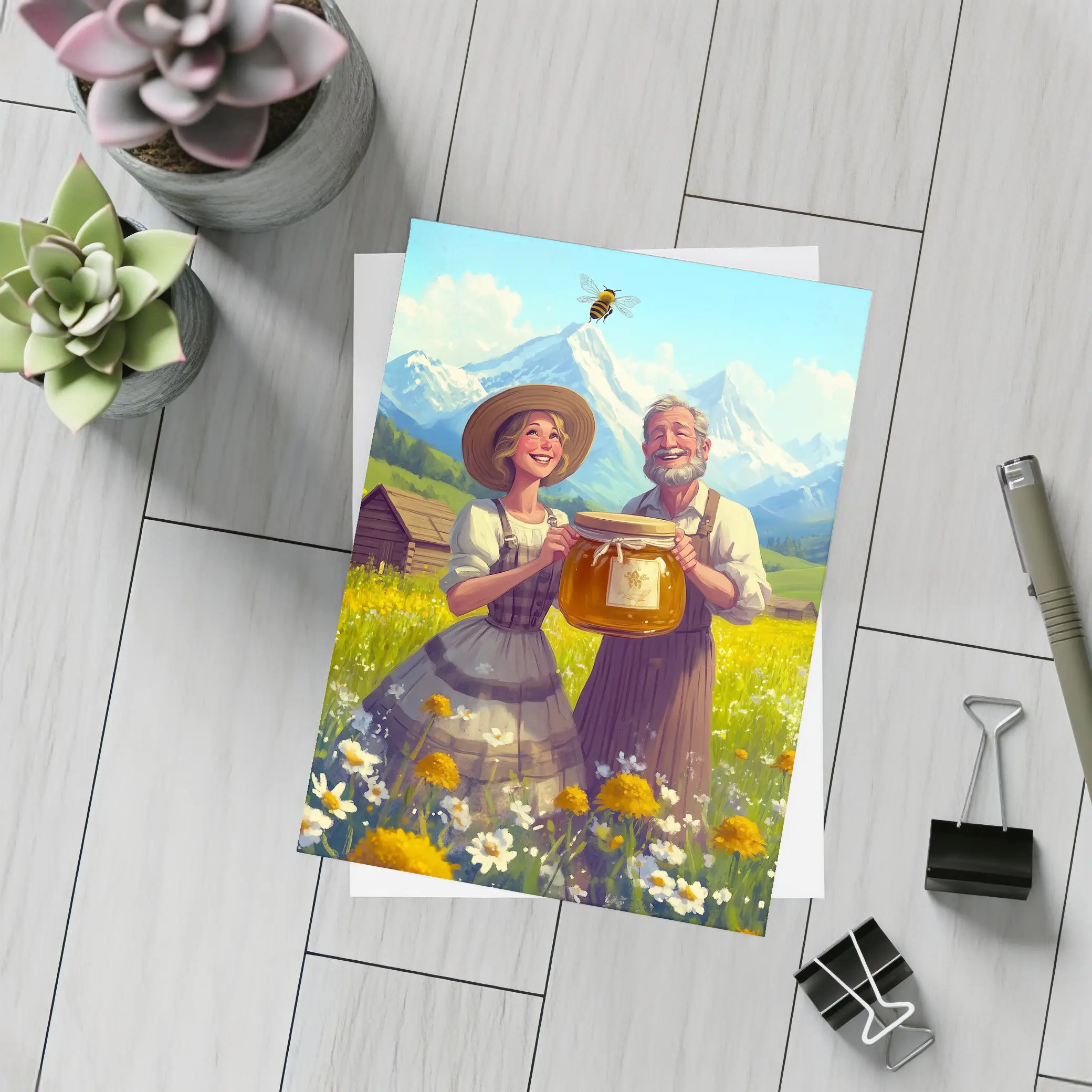 Happy Farmers Honey Jar Alpine Meadow – Postcards