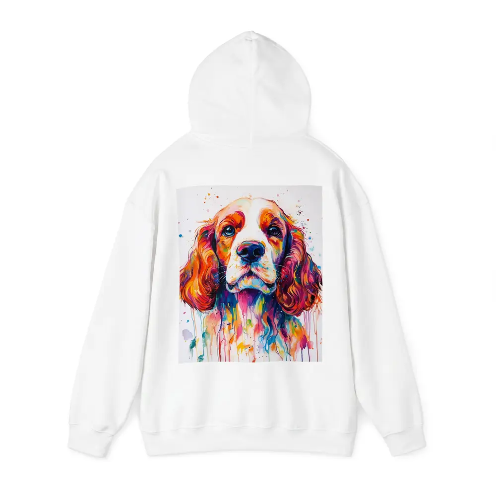Colorful Cocker Spaniel Watercolor Paint Splash Art – Hoodies