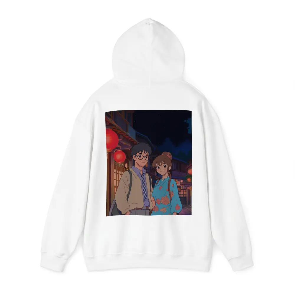 Anime Couple Night Street Red Lanterns – Hoodies