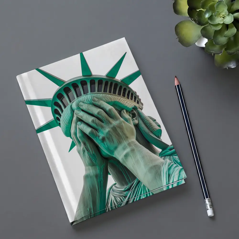 Statue of Liberty Facepalm Funny Political Art – Notebooks
