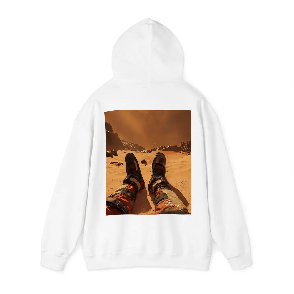 Astronaut Resting On Mars Desert Surface – Hoodies