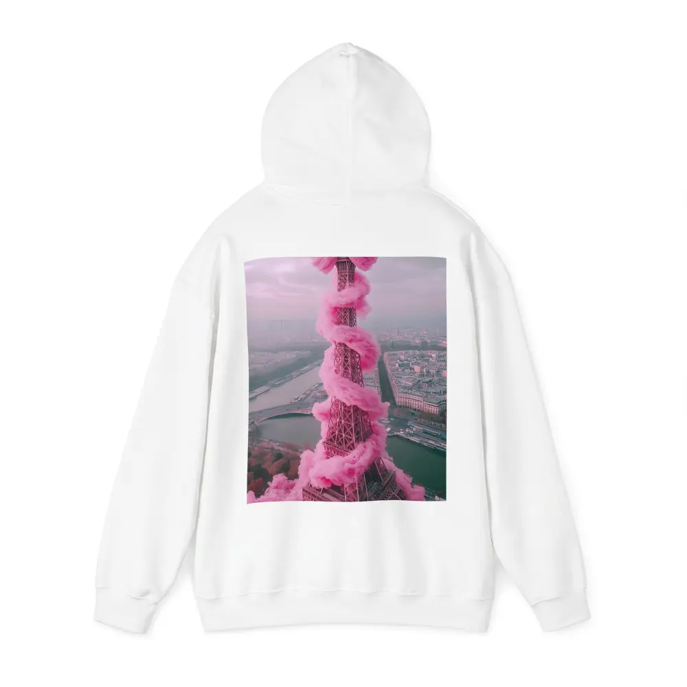 Pink Eiffel Tower Paris Bow Cloud Art – Hoodies