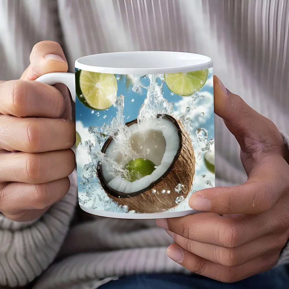 Coconut and Lime Water Splash Sky – Mugs