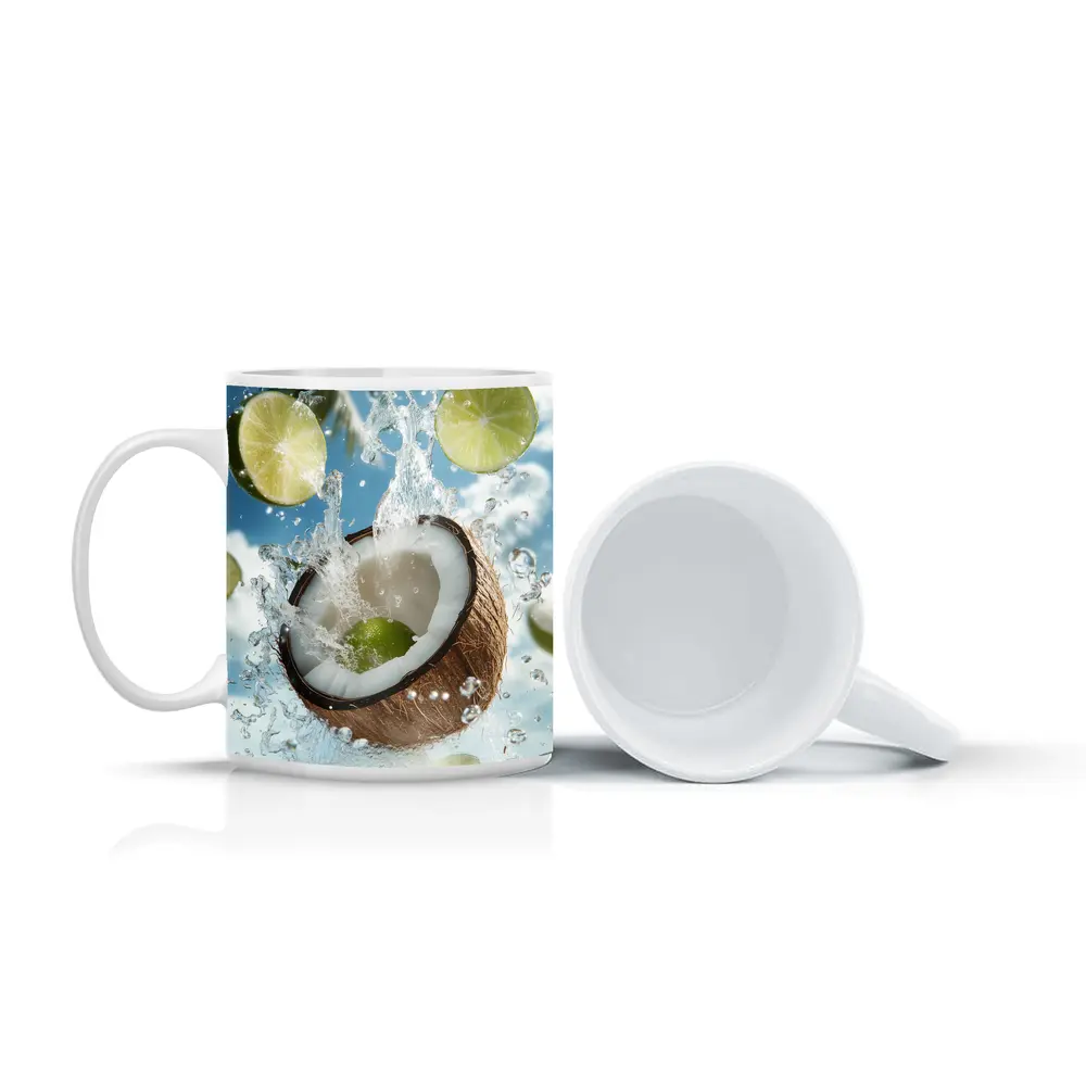 Coconut and Lime Water Splash Sky – Mugs