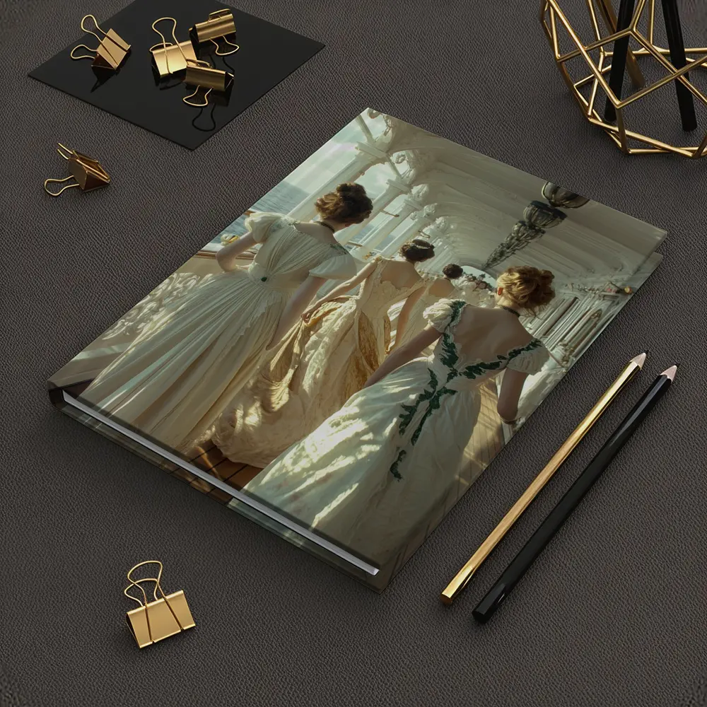 Victorian Women in Gowns on Ship Deck – Notebooks