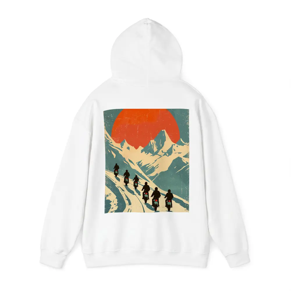 Retro Motorcycle Riders Mountain Sun Poster – Hoodies