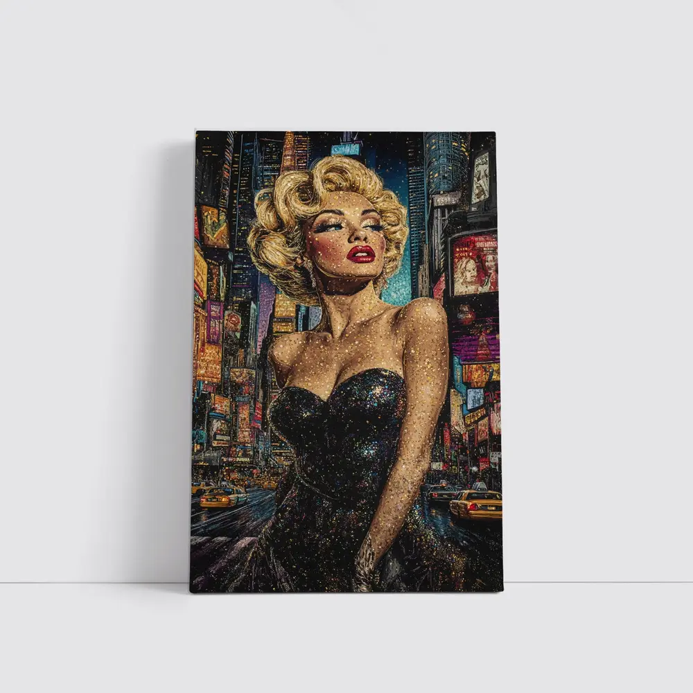 Marilyn Monroe Glitter Art New York City – Wall Art