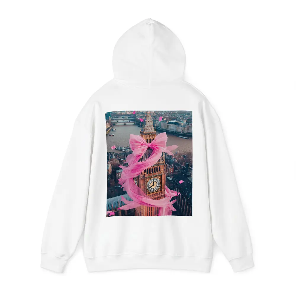Big Ben Pink Bow London Aerial View – Hoodies
