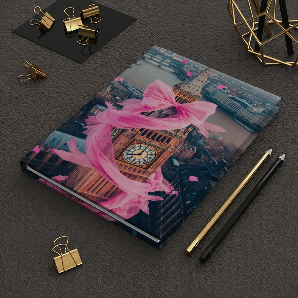 Big Ben Pink Bow London Aerial View – Notebooks