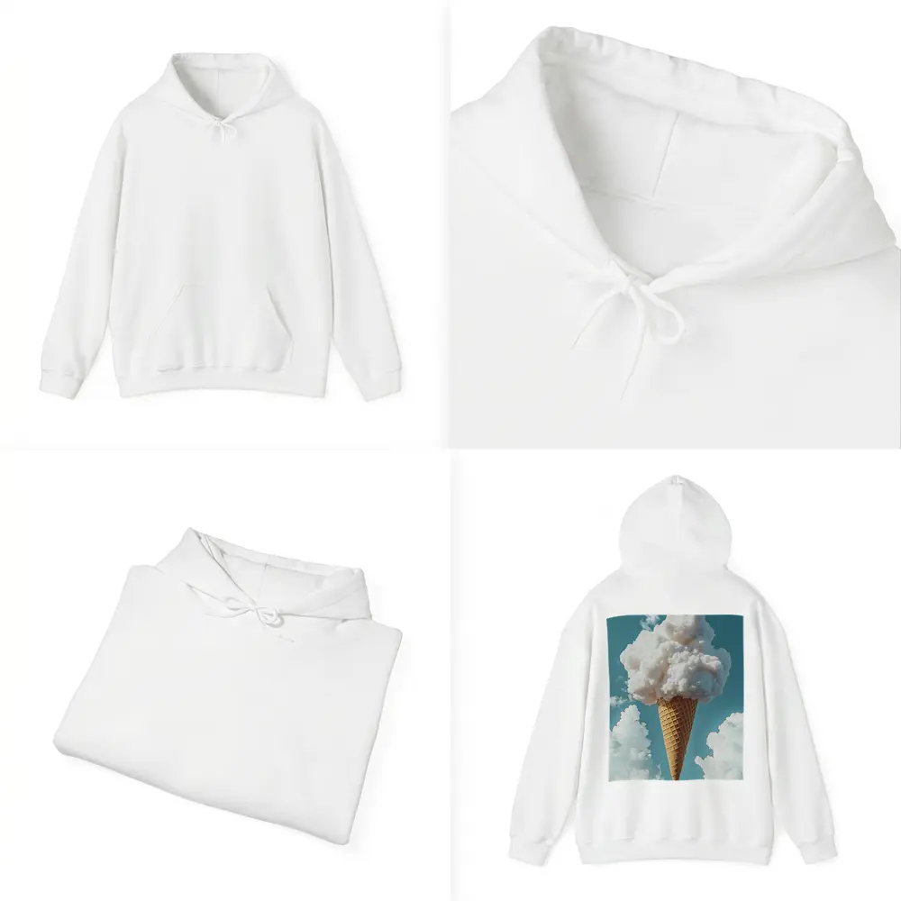 Cloud Ice Cream Cone Blue Sky – Hoodies