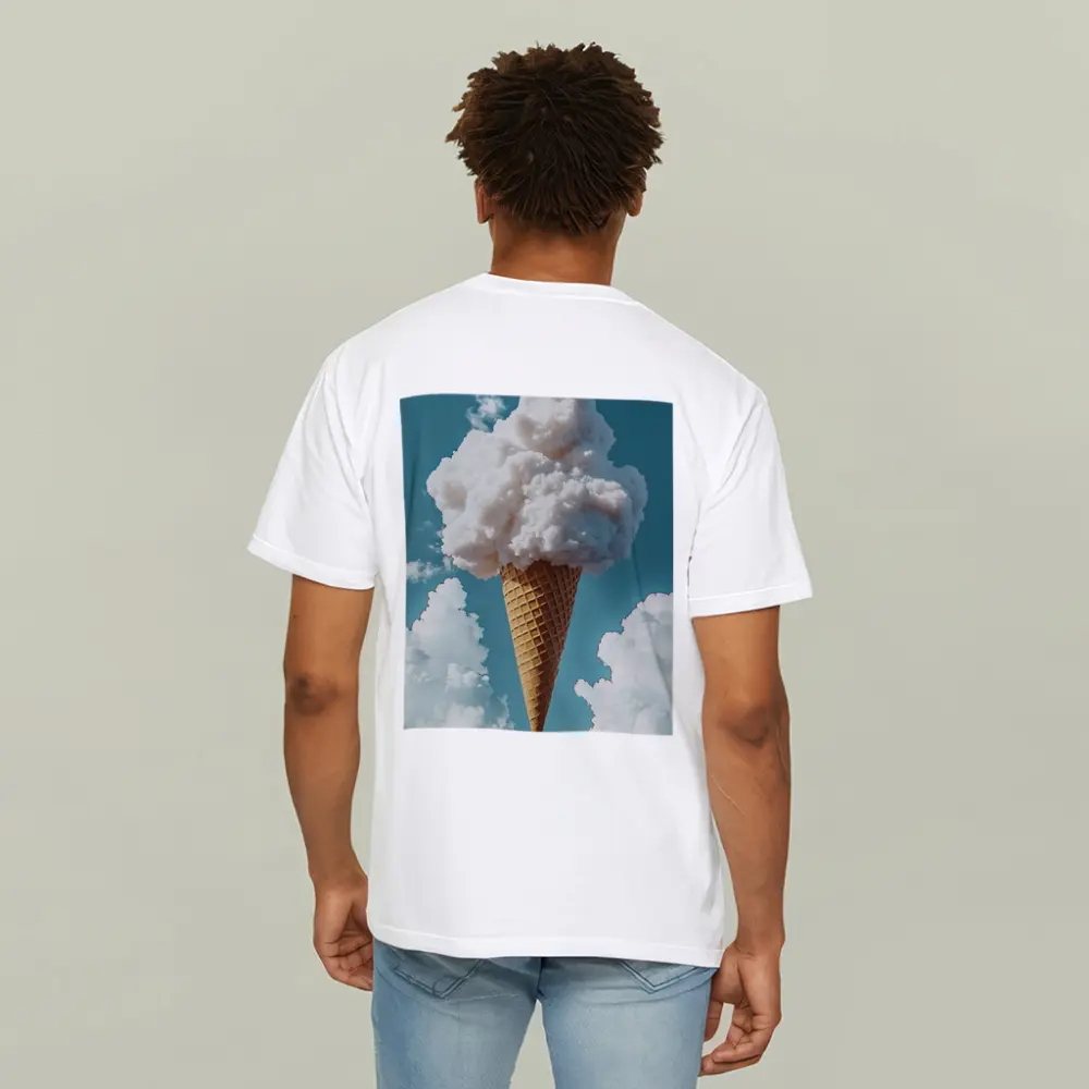 Cloud Ice Cream Cone Blue Sky – T-Shirts