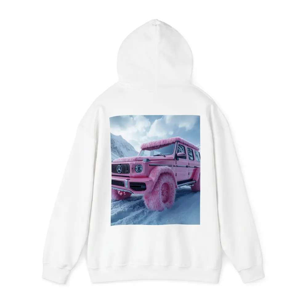 Pink Fur Mercedes G Class Snowy Mountains – Hoodies