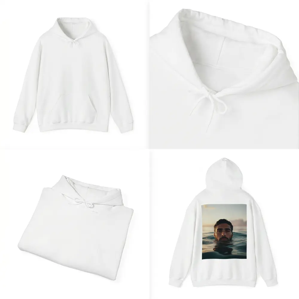Man Emerging From Ocean At Sunset – Hoodies