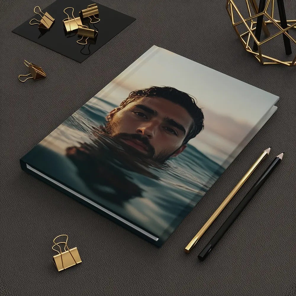 Man Emerging From Ocean At Sunset – Notebooks