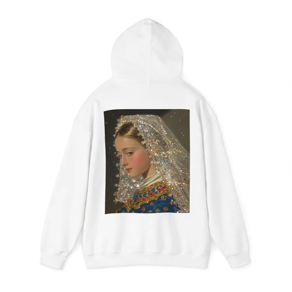 Renaissance Girl Jeweled Veil Portrait Art – Hoodies