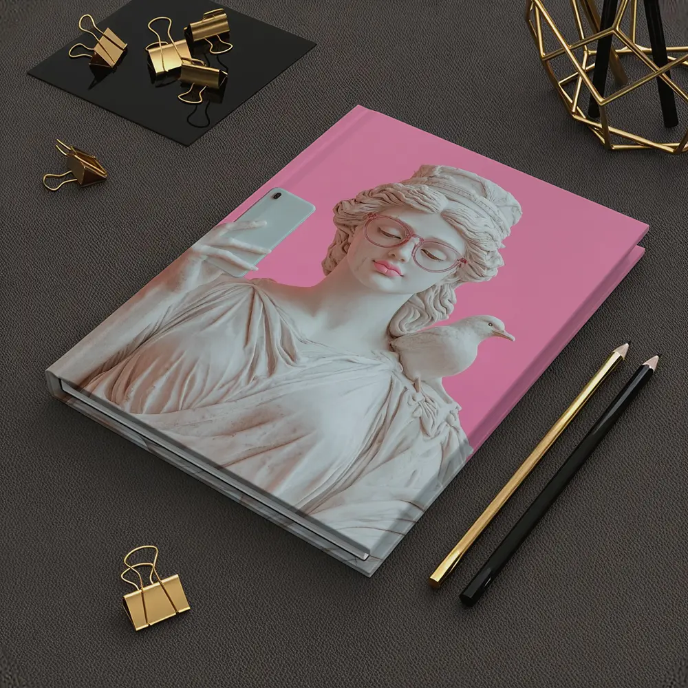 Greek Goddess Selfie Pink Pop Art – Notebooks