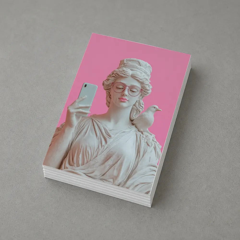 Greek Goddess Selfie Pink Pop Art – Postcards