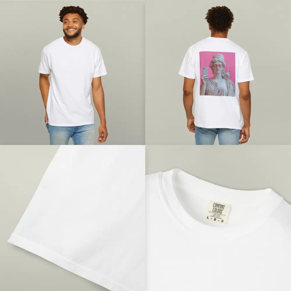 Greek Goddess Selfie Pink Pop Art – T-Shirts