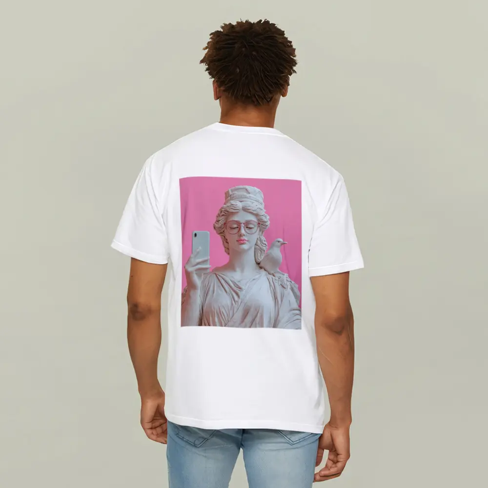 Greek Goddess Selfie Pink Pop Art – T-Shirts