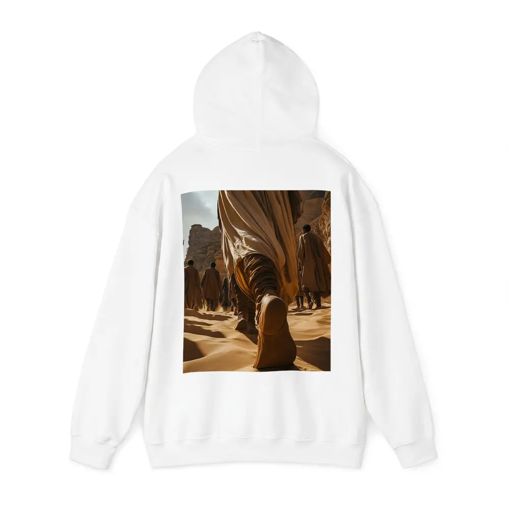 Desert Wanderers Walking Through Sandy Dunes – Hoodies