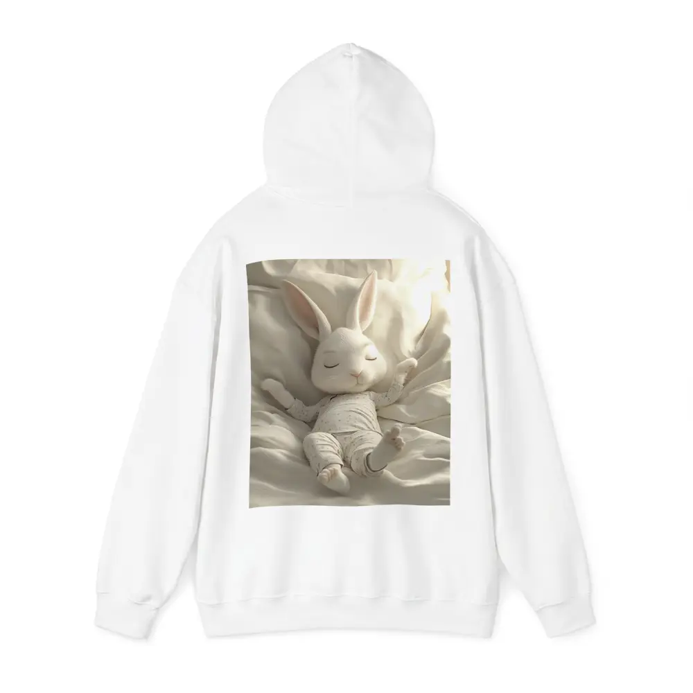 Sleeping Baby Bunny Cozy White Bedding – Hoodies
